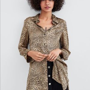 Zara Relaxed Fit Leopard Blouse